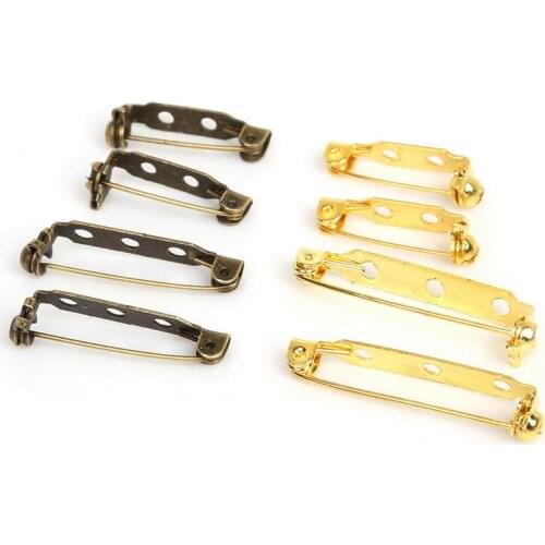 21x5mm/27x5mm Gold Bronze Plated Iron Brooch Base Brooch Pins Diy Jewelry Findings Jewelry Accessories wholesale