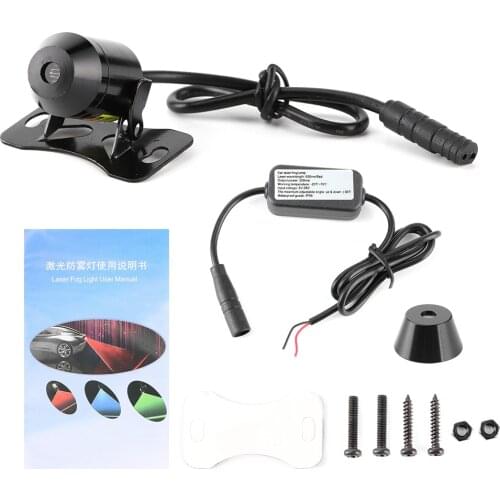 8V‑36V Laser Rear Fog Light Anti‑Collision Brake Tail Warning Lamp Indicator for Car Motorcycle(Type 1 )