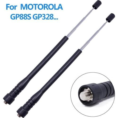 ABBREE Telescopic Antenna MX VHF UHF for Motorola GP380 PR400 CP200 HT750 EX500 EX600XLS series walkie talkie handheld radio