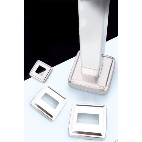 Freeshipping 304# Square Thickness 0.3mm Newel Post, Rail & Wall Anchorage Decoration Canopy Canopies for Project