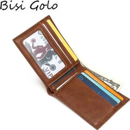 BISI GORO 2020 PU Smart Wallets RFID Credit Card Holder Money Bag Slim Wallet For Men Purse Purse Carteira High Quality Case