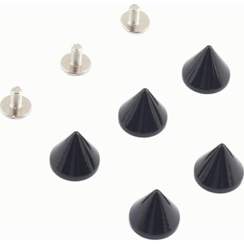 Black Screw Punk Spikes Studs back with Screws,Leather Craft Screw Punk Stud Metal Screw Rivet Leather Jacket Belt Crafts DIY
