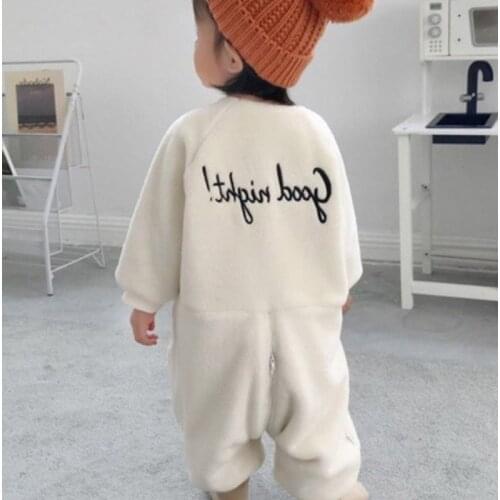 Baby Sleeping Bag Autumn Winter Boys Girls One-piece Pajamas Flannel Coral Velvet Panda Baby Children Jumpsuit animal