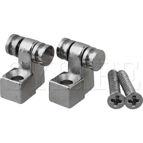 Chrome Metal Guitar String Tree Retainer Roller Design for Electric Guitar Pack of 2