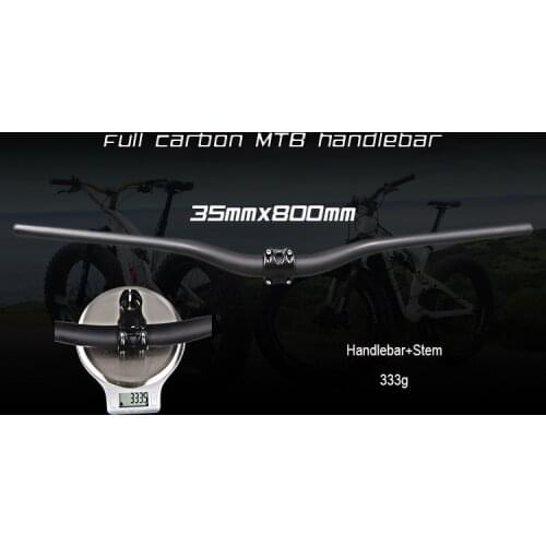 ICANbikes newest super light carbon mtb mountain handlebar racing bike handle bar with stem 35mm×800mm