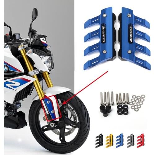 Laser logo For BMW G310R g310r Motorcycle CNC Aluminum Mudguard Side Protection Block Front Brake Disc Caliper Protector Cover