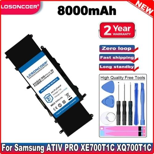 LOSONCOER 8000mAh AA-PLZN4NP Laptop Battery For Samsung ATIV PRO XE700T1C XQ700T1C XQ700T1C-A52 Series 1588-3366 Batteries