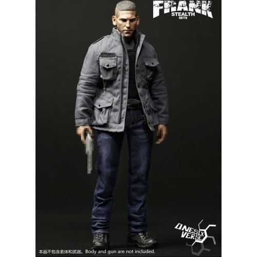 1/6 Soldier model Frank stealth suit with head sculpture for 12 inch action figure body