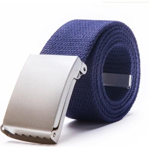 Fashionable New Style For Men and Women Candy Color Light Solid Student Canvas Belt