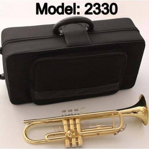 Music Fancier Club Bb Trumpet 2330 Gold Lacquer Music Instruments Profesional Trumpets Student Included Case Mouthpiece
