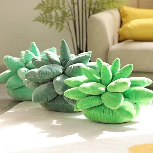 3D Plush Plants Pillow Soft Plant Simulated Succulent Pillow Back Cushion Living Room Decoration Child Birthday Gift