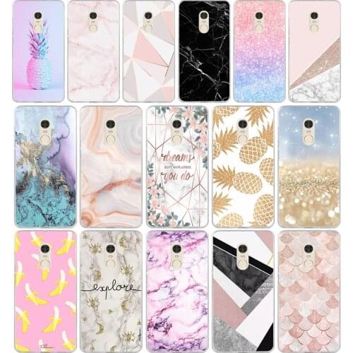 347FG pink white blue marble Soft Silicone Tpu Cover phone Case for xiaomi redmi 7 7a note 4A 4X 6 Pro 6A 7