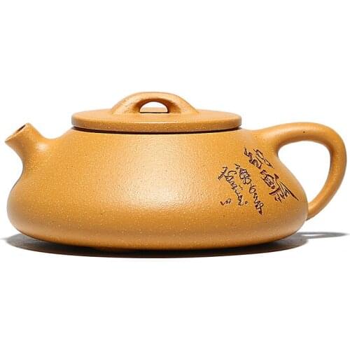 Na Ladle Purple Clay Pot Crab Yellow Clay Tea Set,Chinese Yixing Teapots,Zisha Drinkware,teaware,Suit For Green Tea,Dark,Black