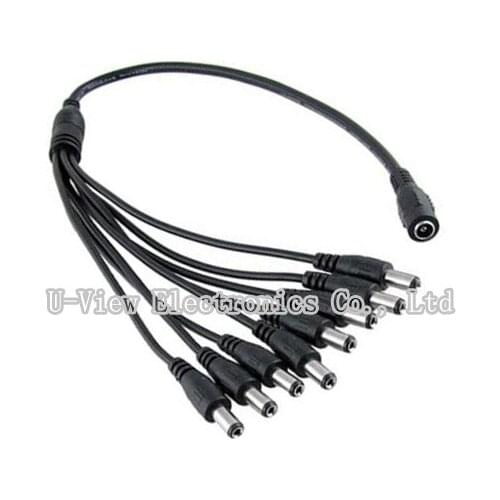 NCHTEK DC 1 Female to 8 Male Power Splitter Adapter Cables For CCTV Camera/Free Shipping/4PCS