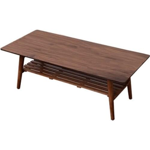Modern Center Table Leg Foldable Walnut/NaturalRectangle/Oval 100cm Living Room Furniture Wooden Coffee Table With Storage Shelf
