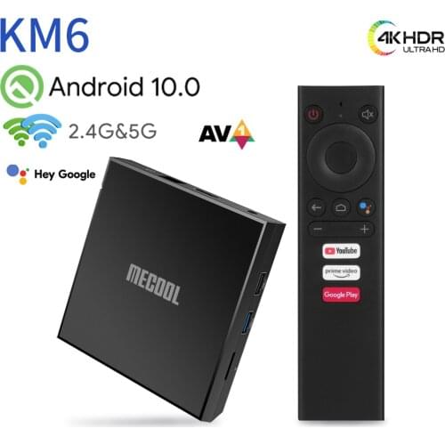 Mecool KM6 Amlogic S905X4 Smart Android 10 TV BOX Google Certified 2GB 16GB ATV 4k Media Player 2.4G/5G WiFi Set Top Box Global