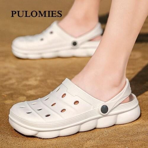 Summer Men Slippers Clogs Quick Dry Casual Unisex Garden Shoes Flip Flops Size 36-45 Couple Outdoor Beach Women Slippers Sandals