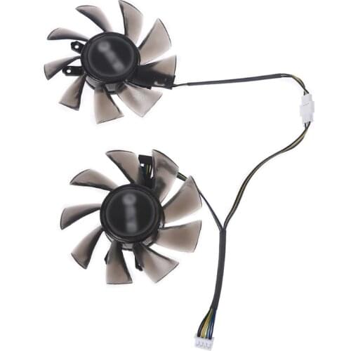 2Pcs 75mm/2.95in T129215BU 4Pin 12V 0.50A VGA Fan Graphics Card Cooling Fan for GALAX GTX 1060 KFA2 GTX 1060 Fan