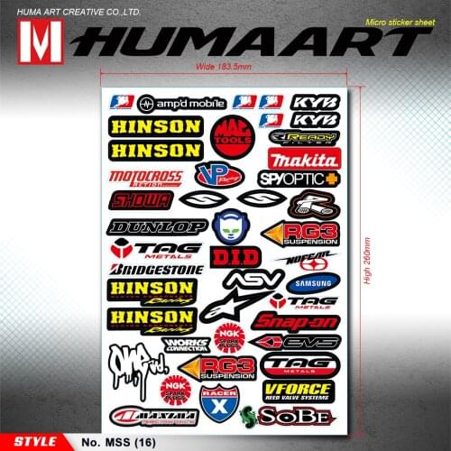 HUMAART Motorbike Graphics Racing Stickers Vinyl Decal sheet for DUCATI CORSE Automotive Car Sport Bike Motorcycle Red