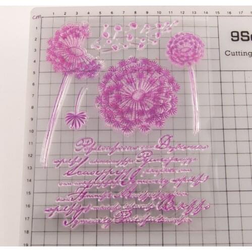 Reunion Dandelion Scrapbooking Card Album Paper Craft Rubber Roller Transparent Silicon Clear Stamp