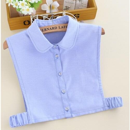YSMILE Y Fashion Women Solid Fake Collar Light Blue Remove Detachable Collar High Quality All Match Decorative Collar For Female
