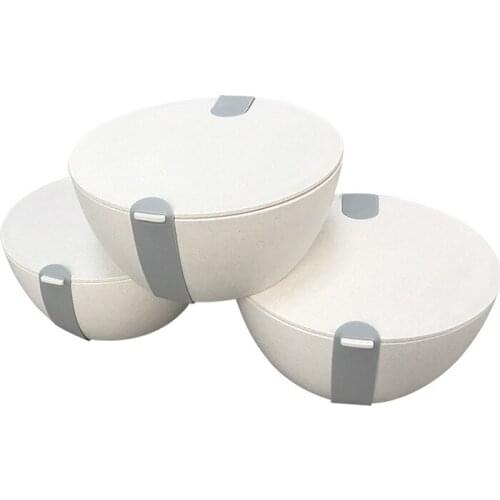 Factory Price Kitchen Reusable Baking Cake Salad Mixing Plastic Bowl With Lid