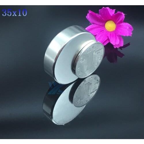 1pc 35x10mm hot N35 Neodymiu magnet 35*10 mm strong Disc Nd-Fe-B Neodymium Magnet Art Craft Connection free shipping