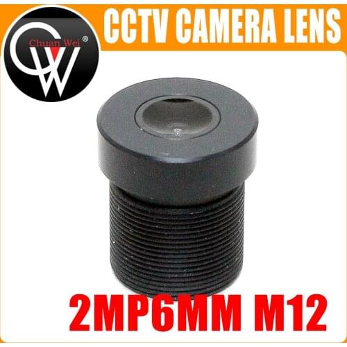 2MP 6mm lens 1/2.5" F2.4 Fixed Iris IR MTV CCTV Board Lens M12 Mount Interface for Security Analog IP Camera