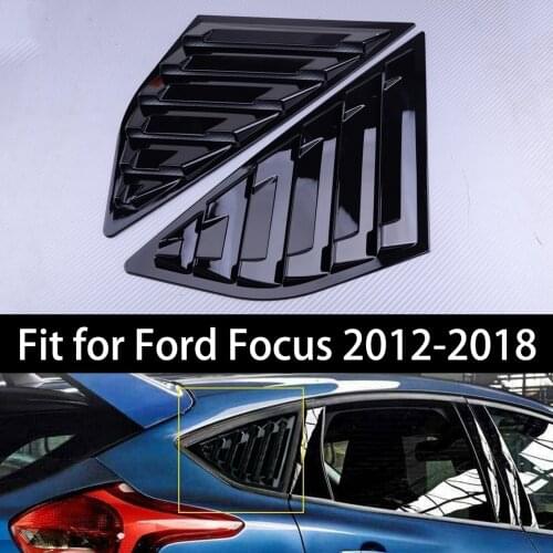 DWCX 2Pcs Quarter Window Louvers Side Vent Panel Cover Trim Sticker Fit for Ford Focus MK3 Hatchback 2012-2015 2016 2017 2018