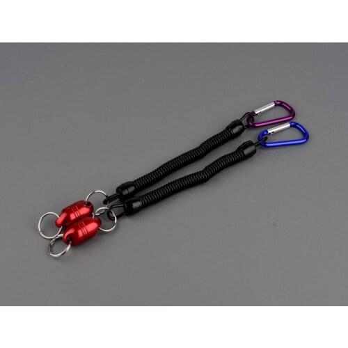 5pcs 5 Colors Strong Magnet 15*17*35mm Keychain Magnets Fishing Rod Magnet Office Worker Magnet with Rope and Buckle