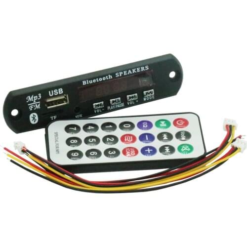 1Set 7-12V Car Bluetooth MP3 Decoder Board Decoding Player Module Support FM Radio USB/TF LCD Screen Remote Controller