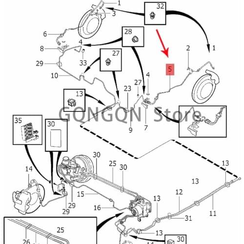 CAR brake hose 2008-2018vol voxc70 xc60 v60 cross country v60 s60 cross country s60 brake hose front brake caliper hose Hub park