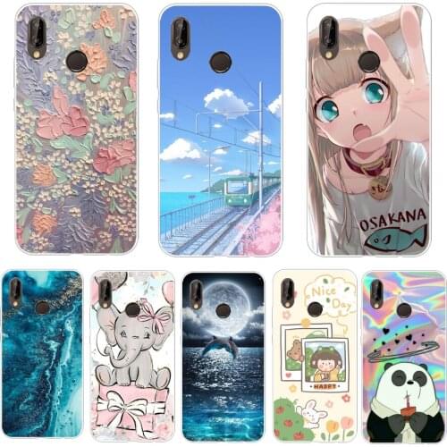For Huawei P20 Lite Case Phone Case Huawei P20 Lite Soft TPU Silicone Cover Case For Huawei P20 Lite Pro Back Cover Case shell