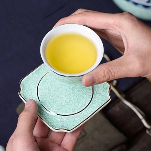 Flower Tea Cup With Saucer Jingdezhen Ceramic Teacup Porcelain Tea Bowl Small Coffee Mug