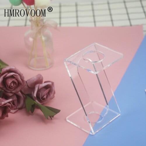 HMROVOOM 1/2/3/4/6/8/16 Holes Acrylic Ice Cream Cone Holder Waffle Cone Holder Stand Rack Tray Holder