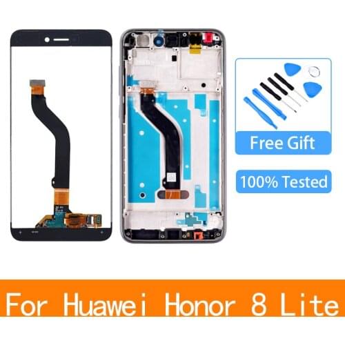 Original 5.2'' Display For Huawei Honor 8 Lite LCD PRA-TL10 PRA LX1 LX3 Touch Screen Digitizer Assembly Replacement With Frame