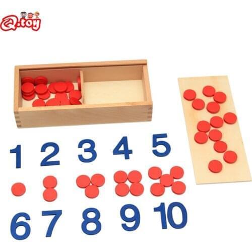 Montessori Toy Cards & Counters Math Number Early Childhood Education Preschool Training Kids Toys Brinquedos Juguetes F Toddler