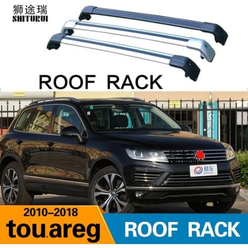 2Pcs Roof bars For VOLKWAGEN Touareg 5-dr SUV, 2010-2018 Aluminum Alloy Side Bars Cross Rails Roof Rack Luggage CUV SUV rack