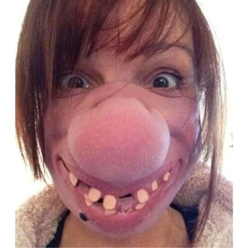 Face Masks Adult Clown Latex Mask Joy Cosplay Props Humorous Elastic Band Half Faced Masks Halloween Hanted House Party Masks