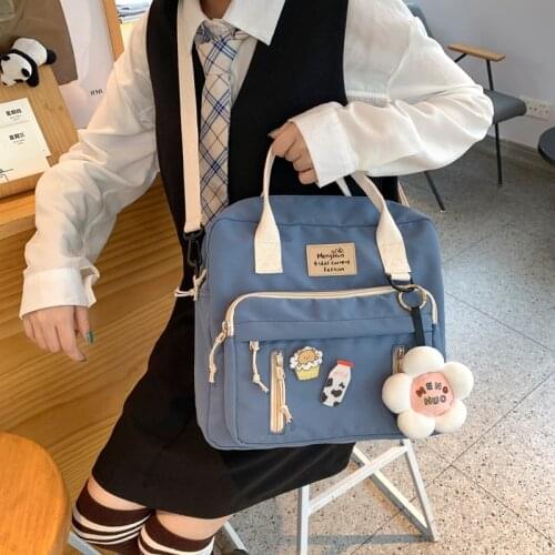 CUTE 2021 Nylon Small School Bags for Teenage Girls Pink Cute Women School Laptop Backpacks Travel Shoulder Bags Female Book Bag