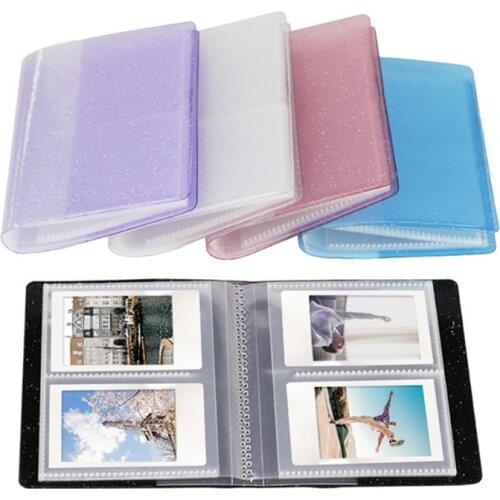 64 Capacity Cards Mini Holder Binders Albums Bling Clear Cover For 6*9cm Board Games Card Multifunction Large Storage Folder