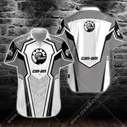 Can-Am BRP Brand New Mens Shirt Harajuku Casual Cardigan High-quality Fashion Oversize T-shirt Top 3D Anime Short-sleeved Shirt