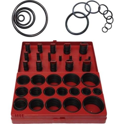 419pcs Rubber O Ring Kit Seal Gasket Universal Rubber O-ring Assortment Set R01-R32 Plumbing Garage Assortment Set With Case