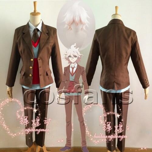 Komaeda Nagito Wig Danganronpa Cosplay Costumes Uniform Anime Cosplay Hair Synthetic Heat Resistant Hair Komaeda Nagito Cosplay