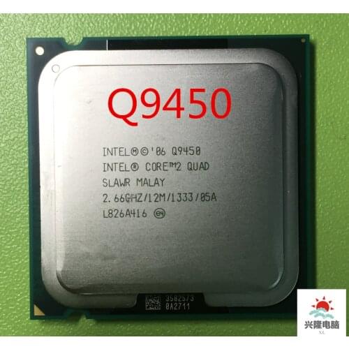 Lntel Core 2 Quad Q9450 CPU Processor (2.66Ghz/ 12M /1333GHz) Socket 775 Desktop CPU (working 100% Free Shipping)