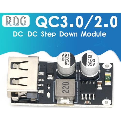 QC3.0 QC2.0 USB DC-DC Buck Converter Charging Step Down Module 6-32V 9V 12V 24V to Fast Quick Charger Circuit Board 3V 5V 12V