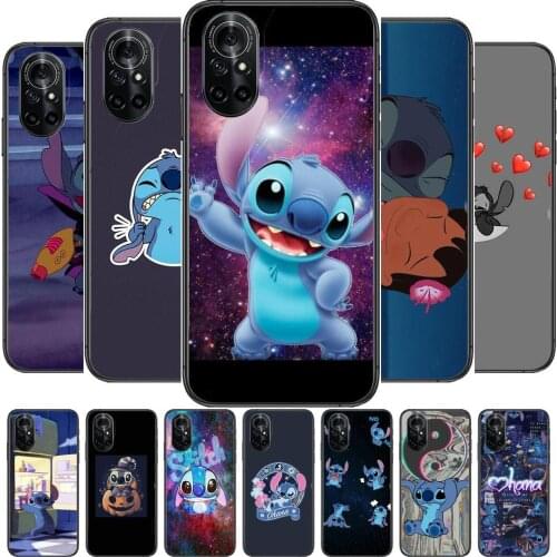 Stitch Clear Phone Case For Huawei Honor 20 10 9 8A 7 5T X Pro Lite 5G Black Etui Coque Hoesjes Comic Fash design