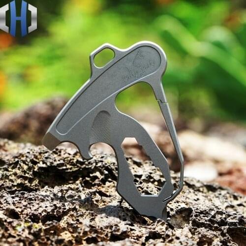 Titanium Alloy Multi-tool Keychain Opener Screwdriver Wrench Outdoor Portable EDC Tools