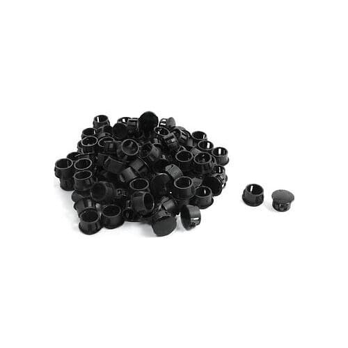 100Pcs SKT-6/SKT-8/SKT-10/SKT-13/SKT-14/SKT-16/SKT-19/SKT-20/SKT-22/SKT-25/SKT-30 Black Snap in Type Domed Blank Lock Hole Plug