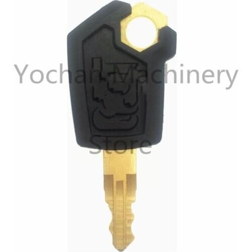 1 Piece Iron Ignition Switch Lock Key For Caterpillar Cat Excavator Loader Digger Dozer Plastic Black
